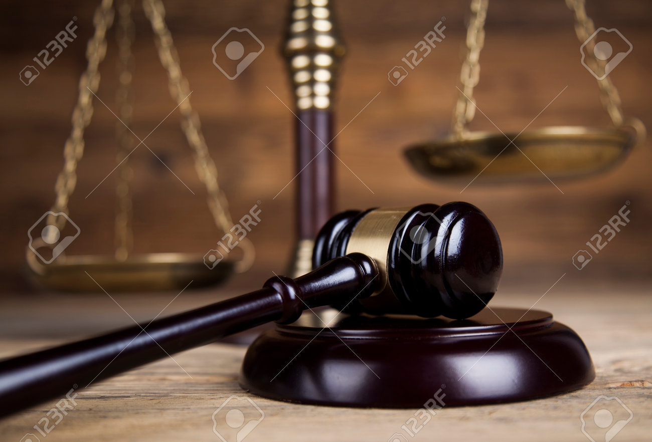 court gavel law theme mallet of judge stock photo picture and