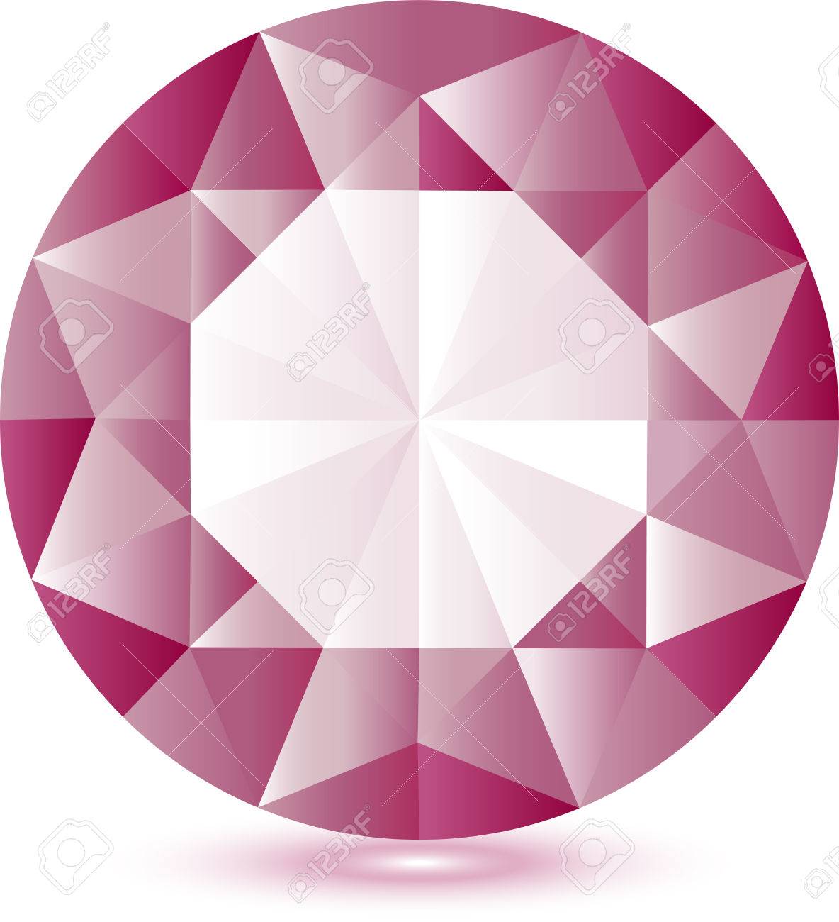 白の背景にベクトル ピンク宝石のイラスト素材 ベクタ Image