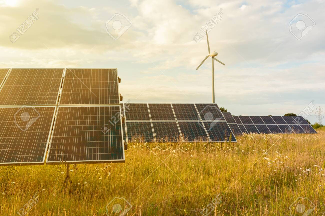 Solar panels at sunset, photovoltaic, alternative source of energy. - 150274604 Solar panels at sunset, photovoltaic, alternative source of energy. - 150274604
