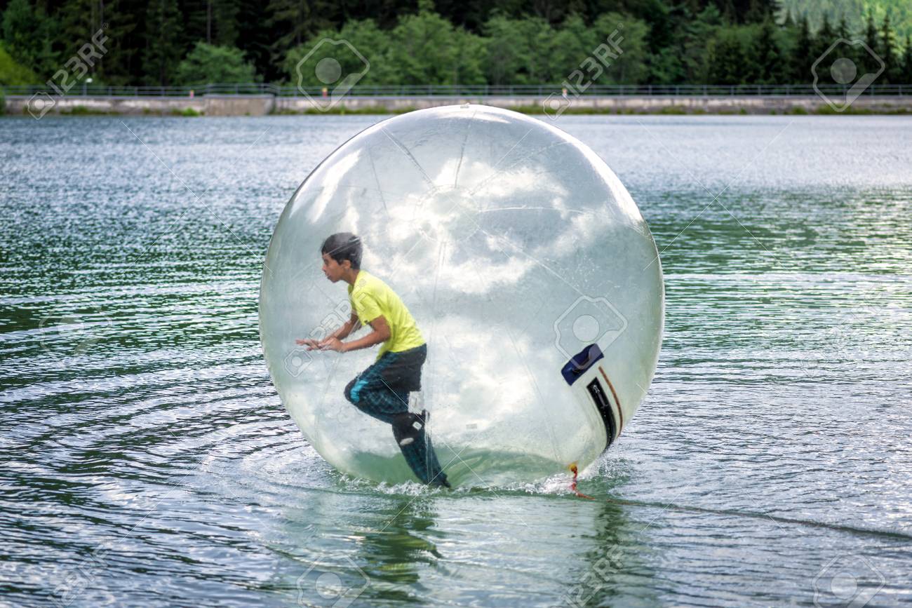 Aquazorbing. Aqua Zorbing On Water 