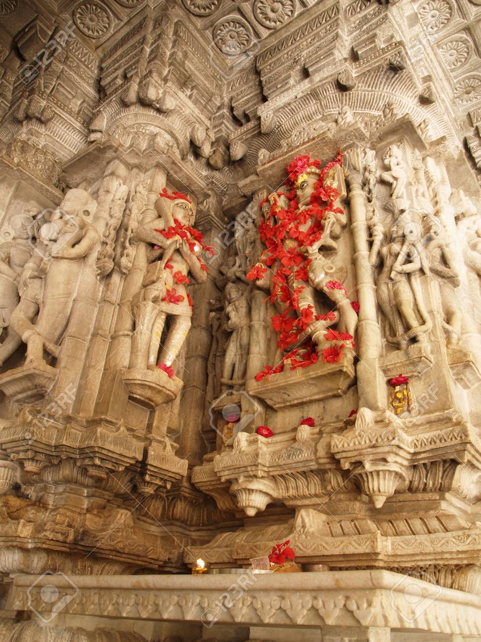 ラナクプール、インドのジャイナ教寺院の写真素材・画像素材