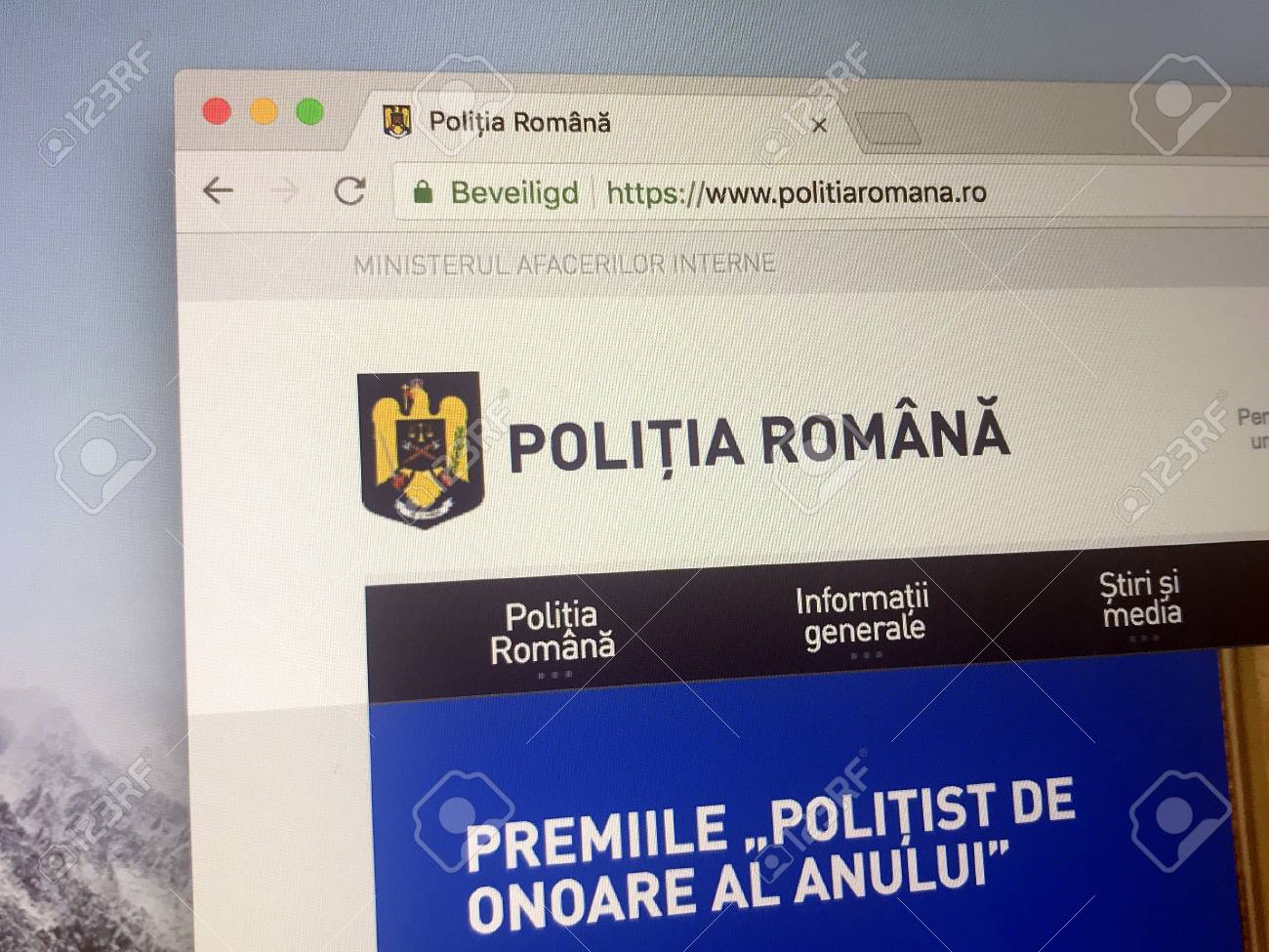 Bucharest Romania June 13 2018 Website Of The The Romanian