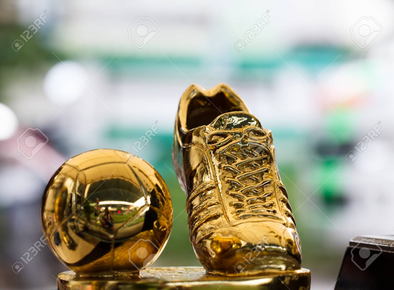 Golden Shoes Soccer Football Trophy For 