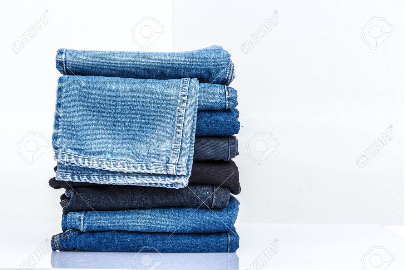 frayed blue jeans