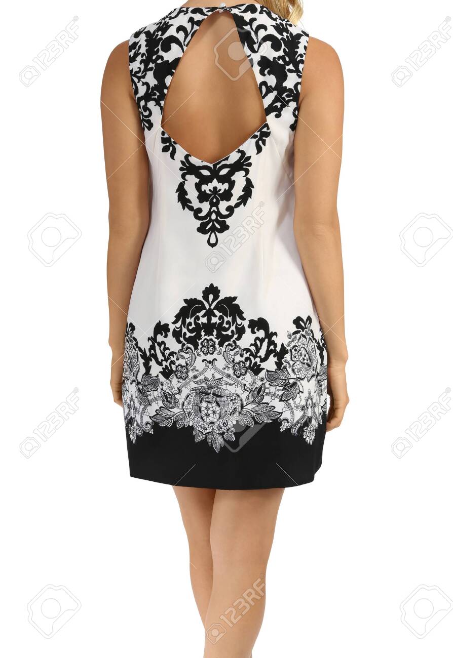 border print shift dress