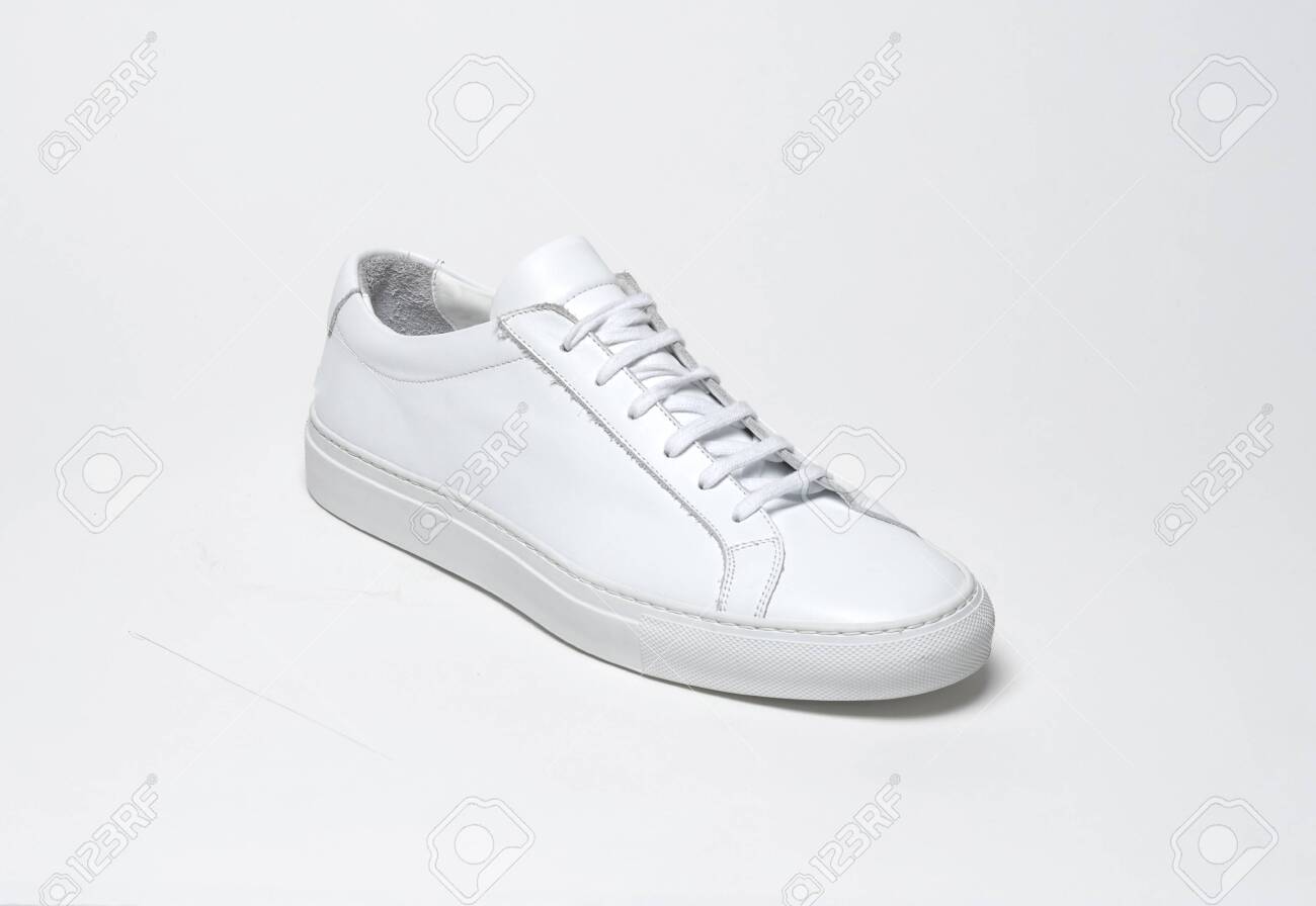 plain white sneakers