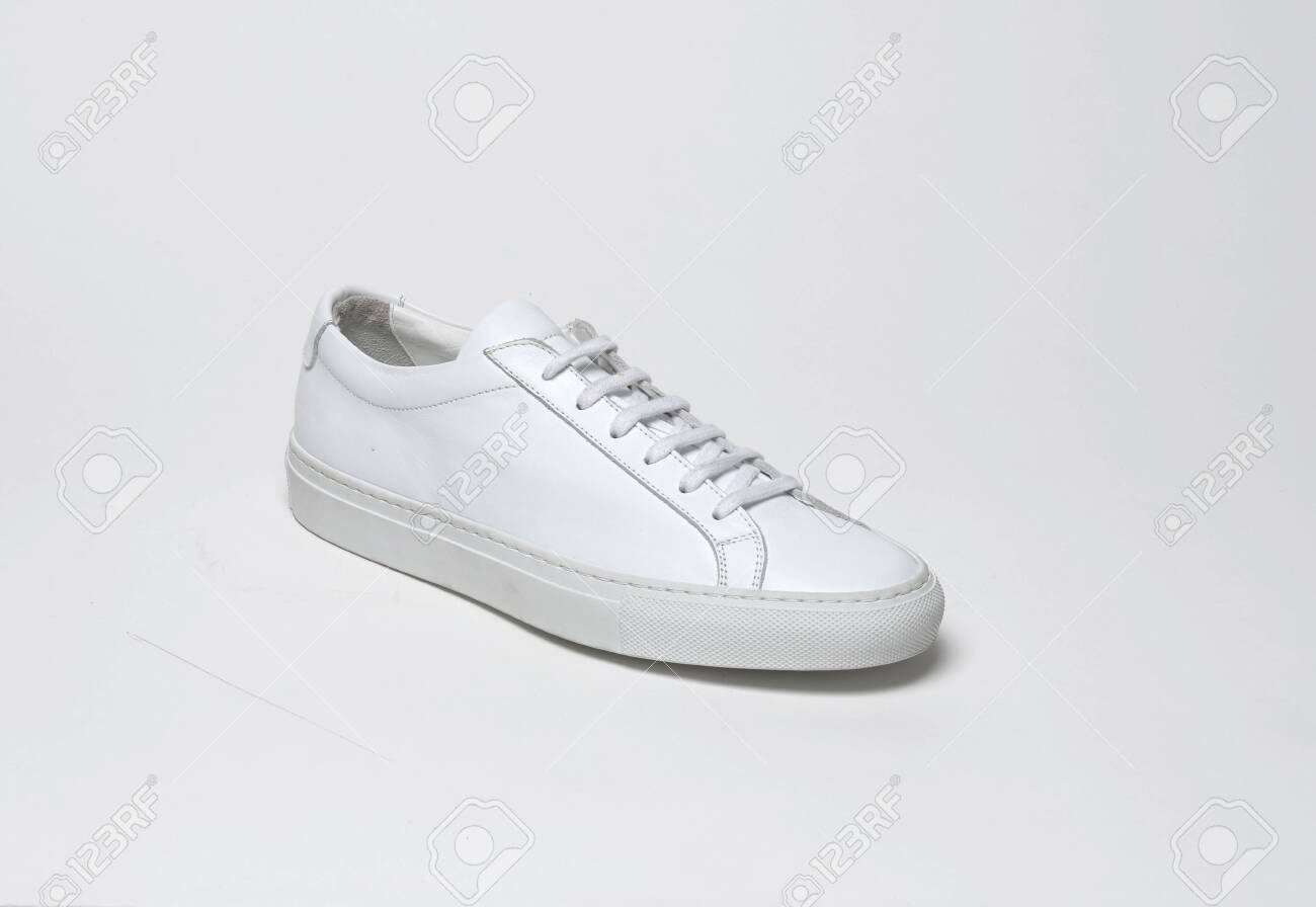 plain white sneakers