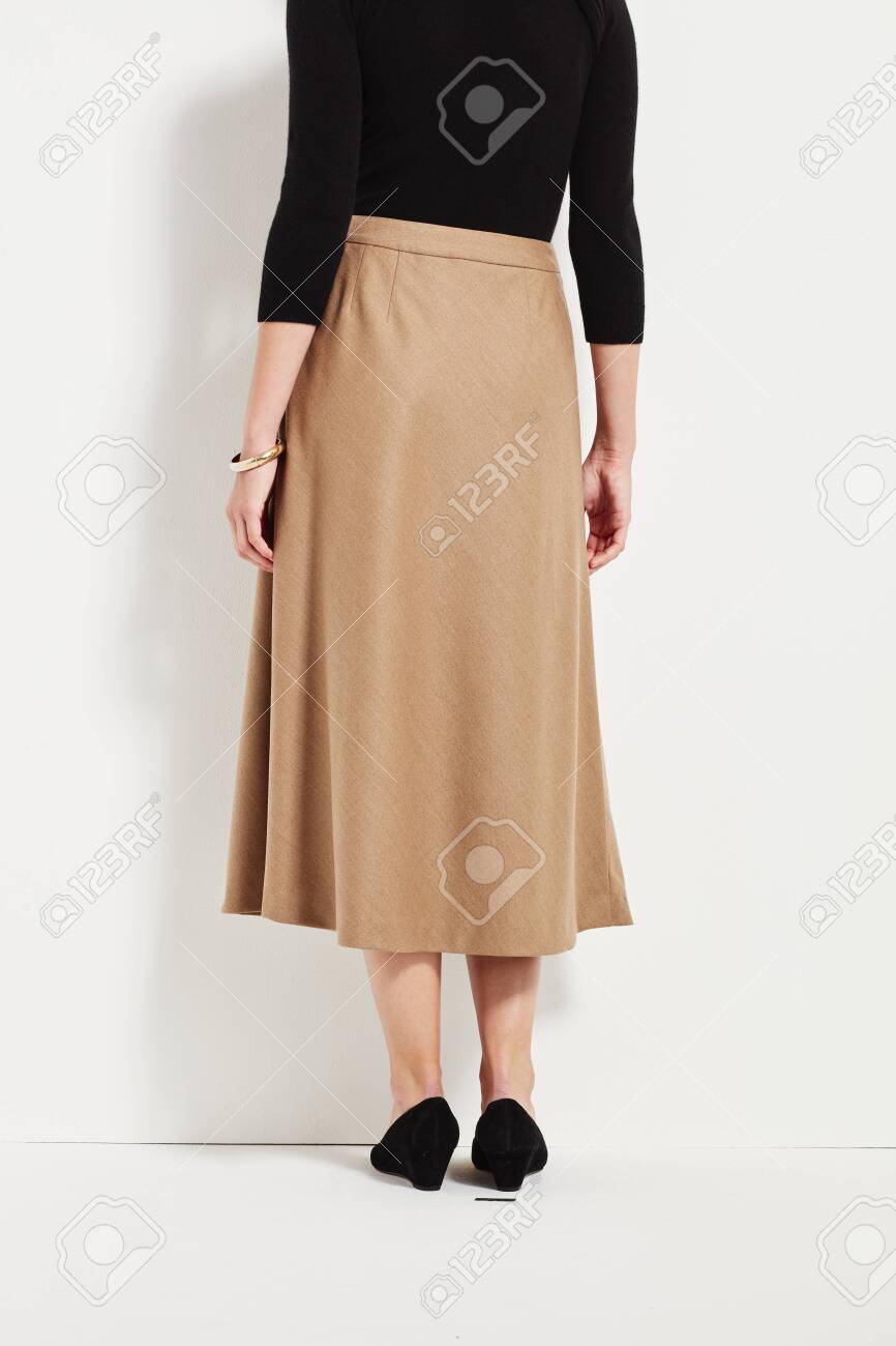 long skirt with black top