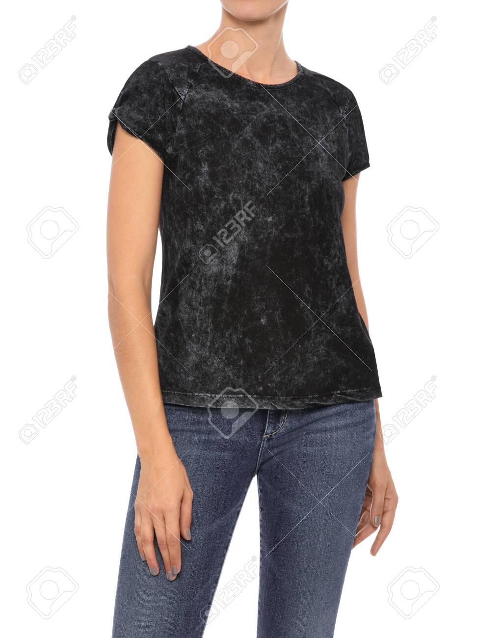 denim t shirt women's