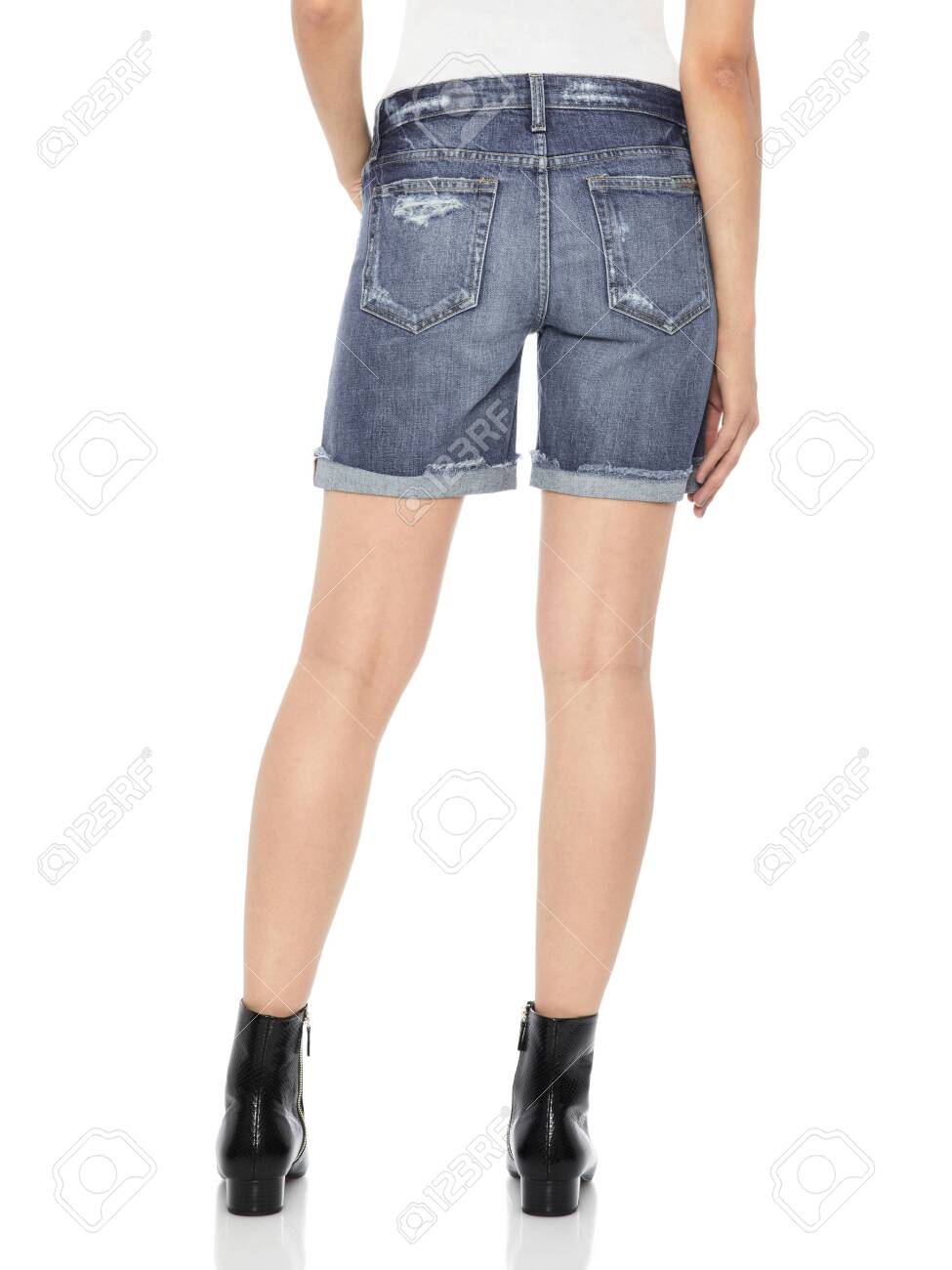 light blue ripped shorts