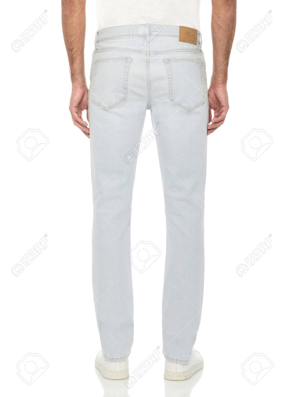white stretchable jeans