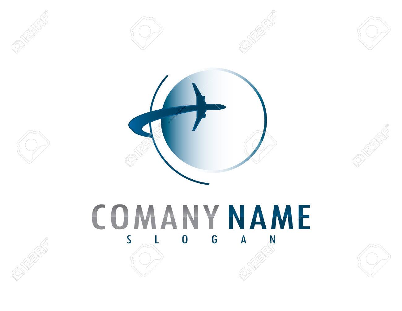 飛行機のロゴのイラスト素材 ベクタ Image