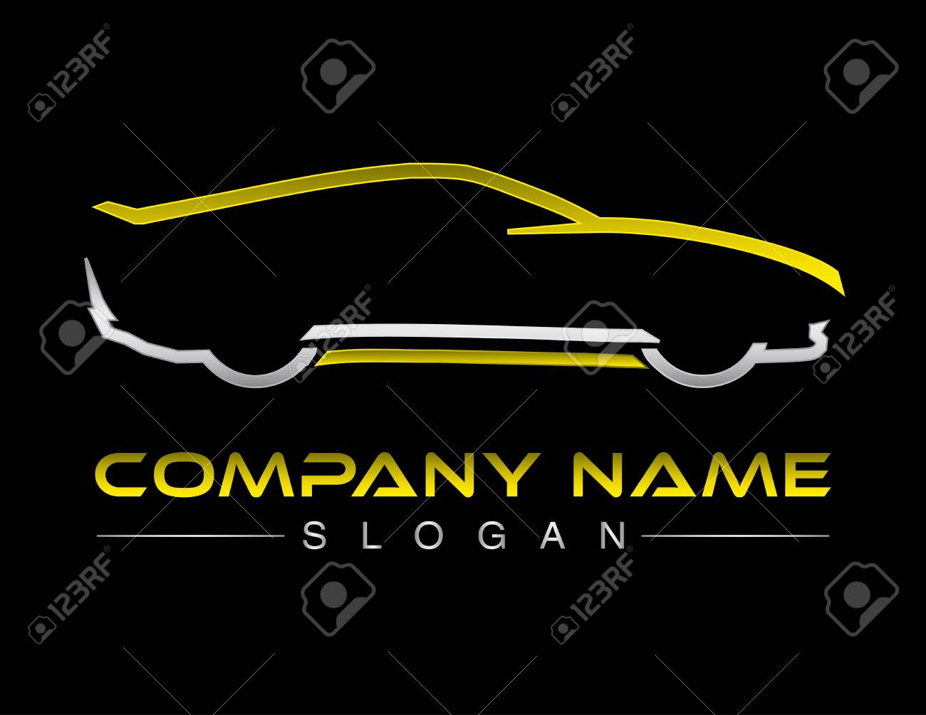 Car logotype black background - 80942866 Car logotype black background - 80942866