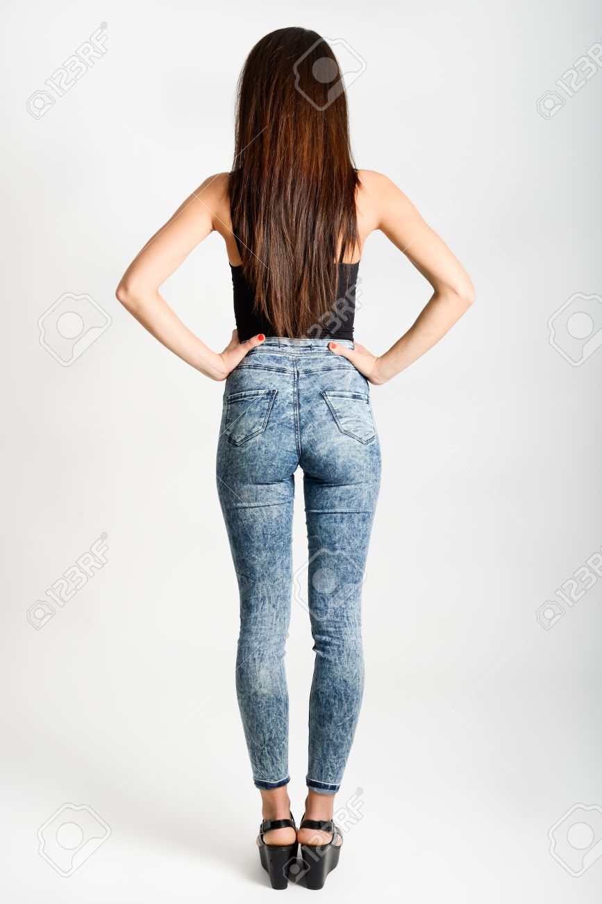 girls jeans back