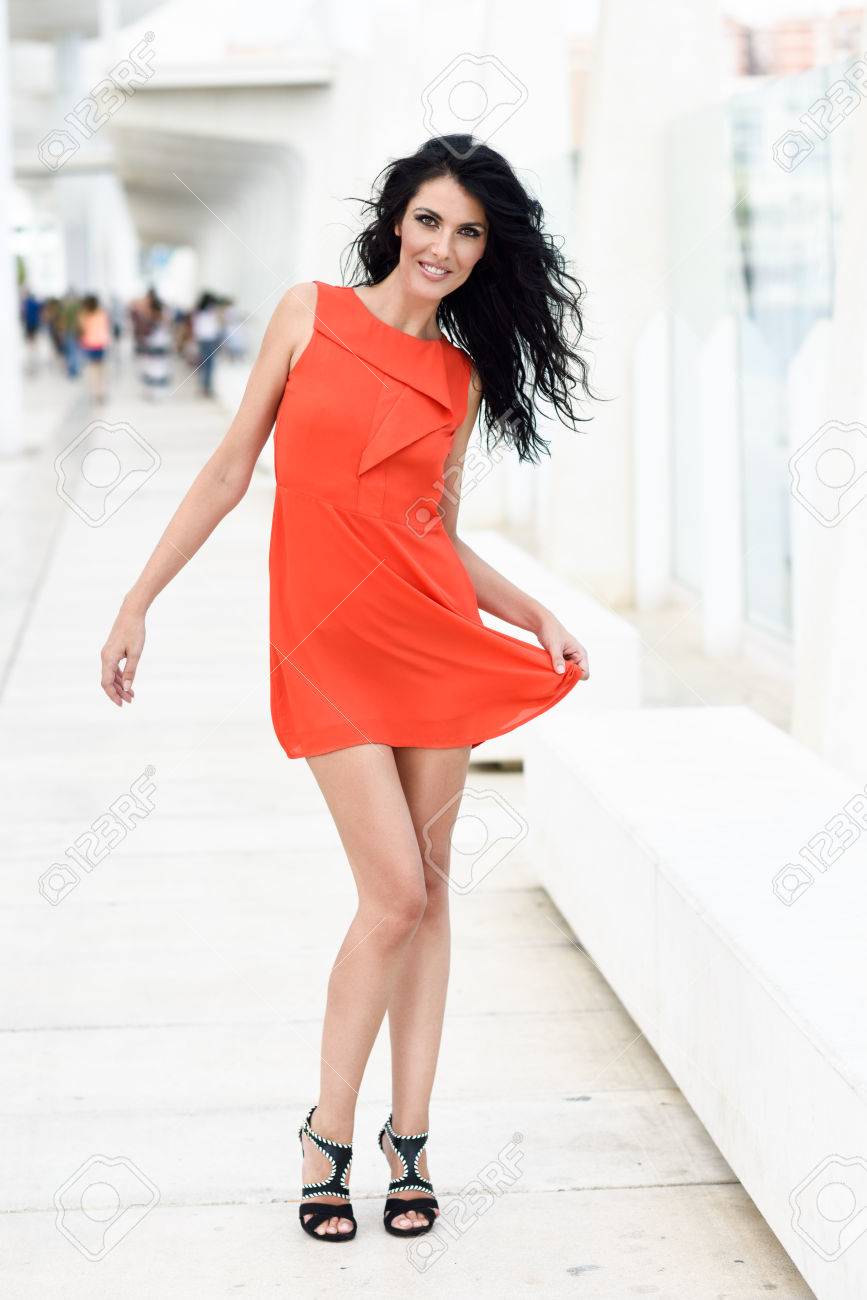 robe orange fille