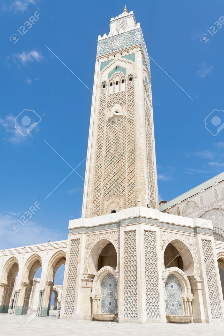 モロッコ カサブランカのハッサン 2 世モスクの塔 の写真素材 画像素材 Image