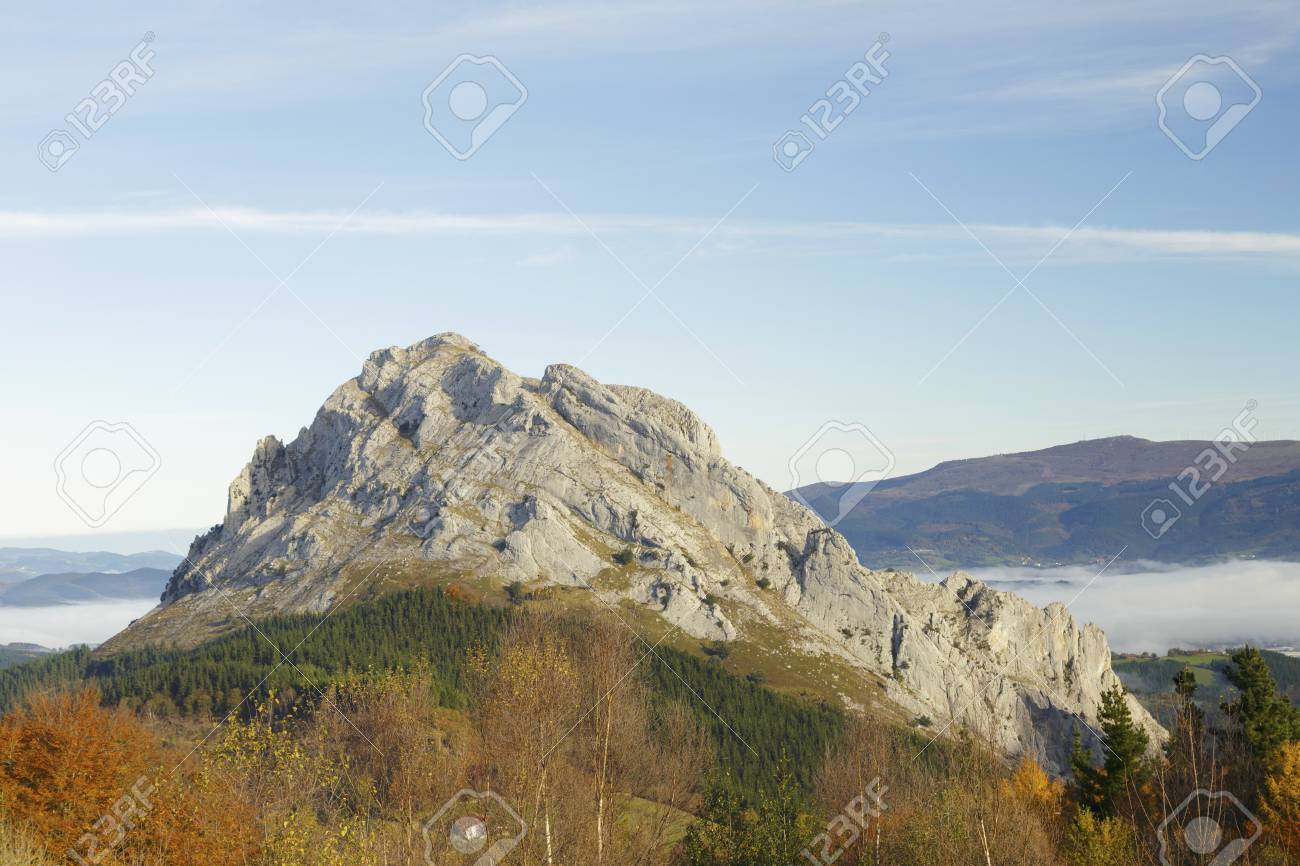 Urkiola Natural Park Basque Country Spain Clouds In Autumn Stock Photo Picture And Royalty Free Image Image
