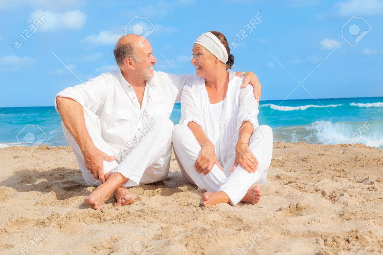 Older Couple On Beach Older Couple On Beach