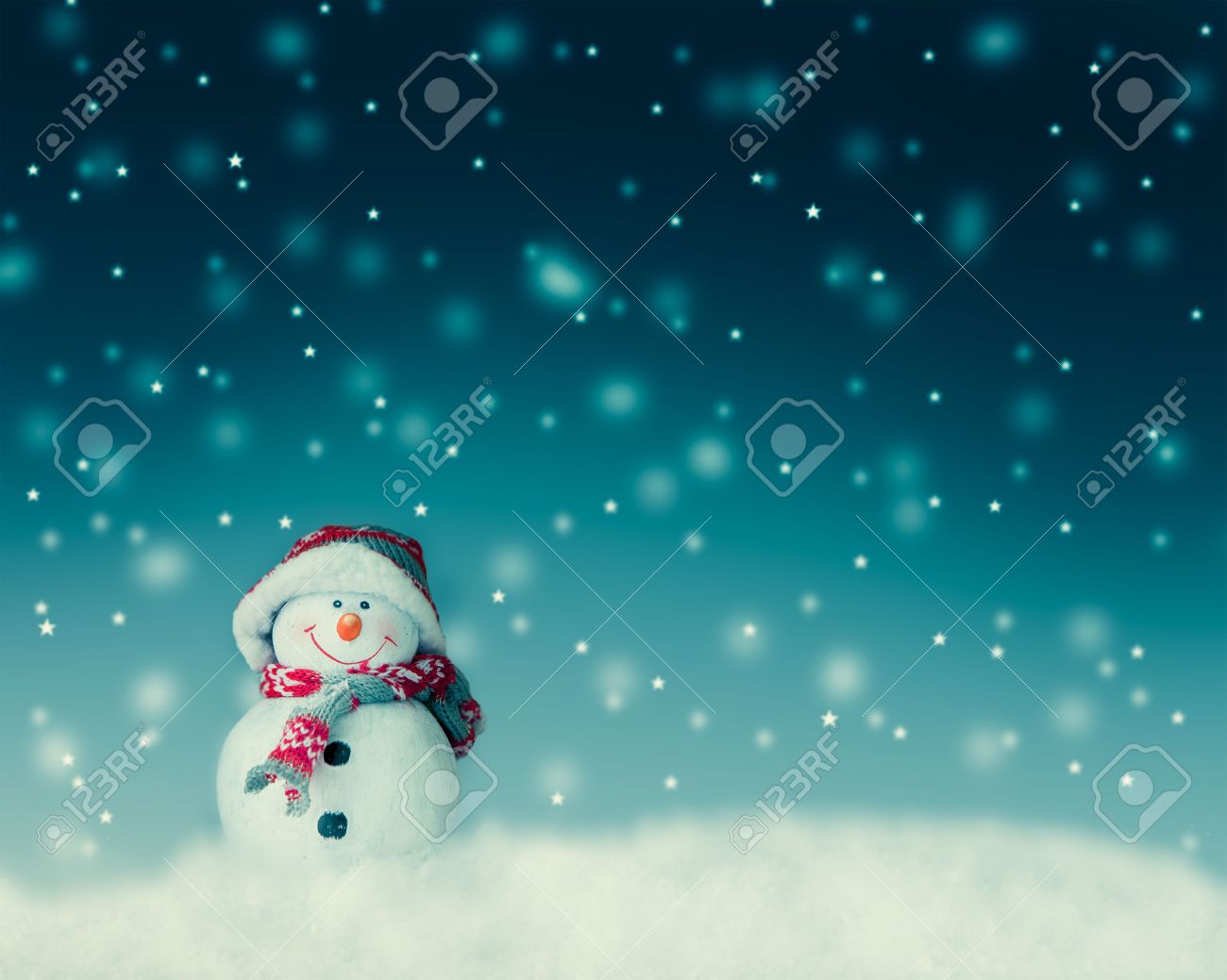 カードや背景の雪だるまの写真素材・画像素材 Image 46287279