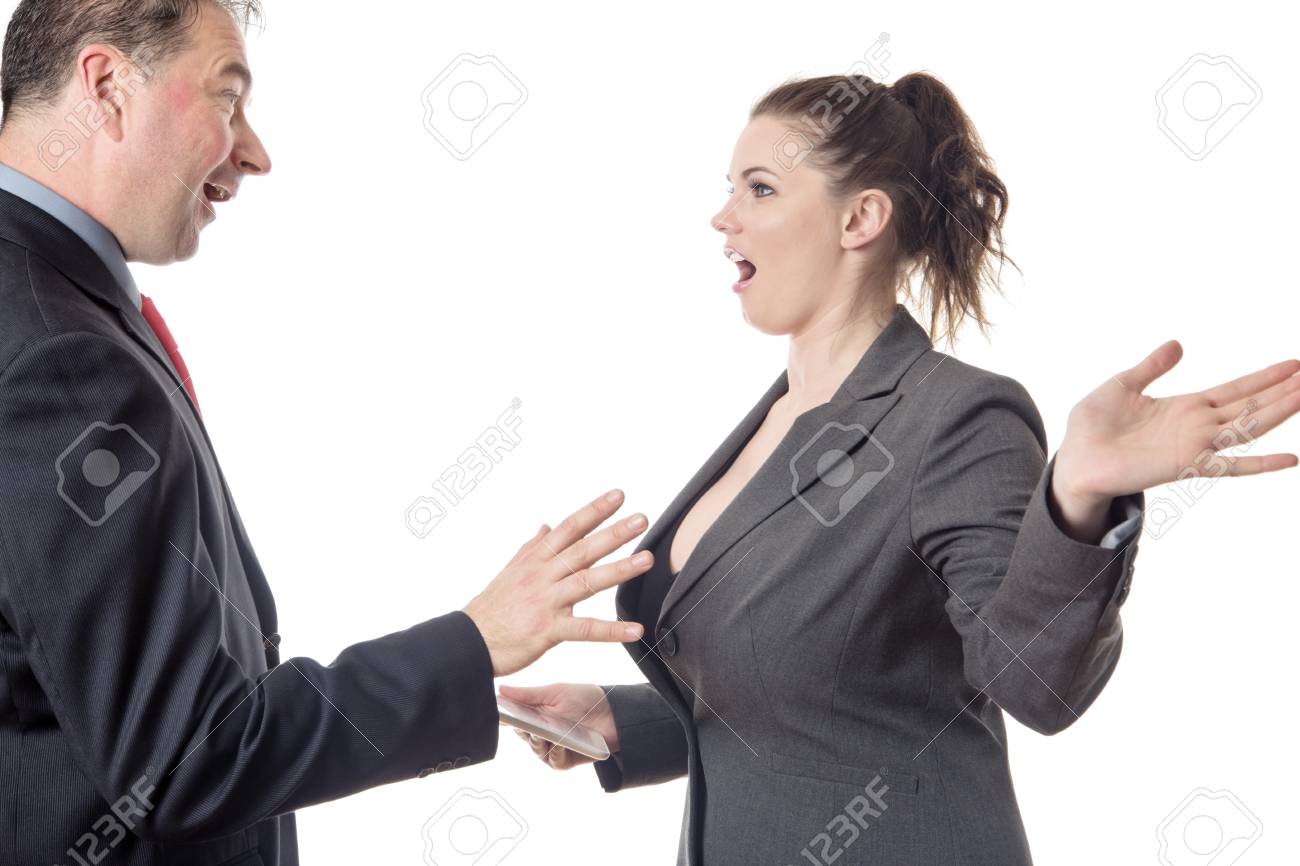 Business Man Trying To Touch A Female Colleague Breasts About To Be Slapped  Stock Photo, Picture and Royalty Free Image. Image 79659405.