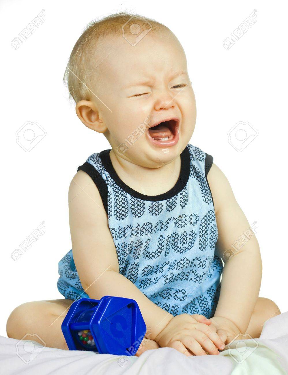 cute baby boy crying