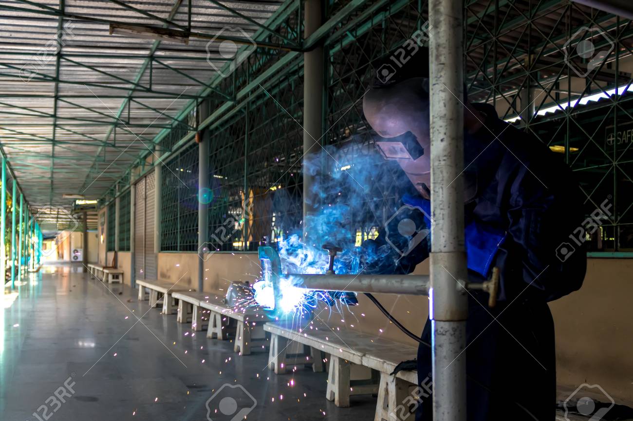 working person about welder