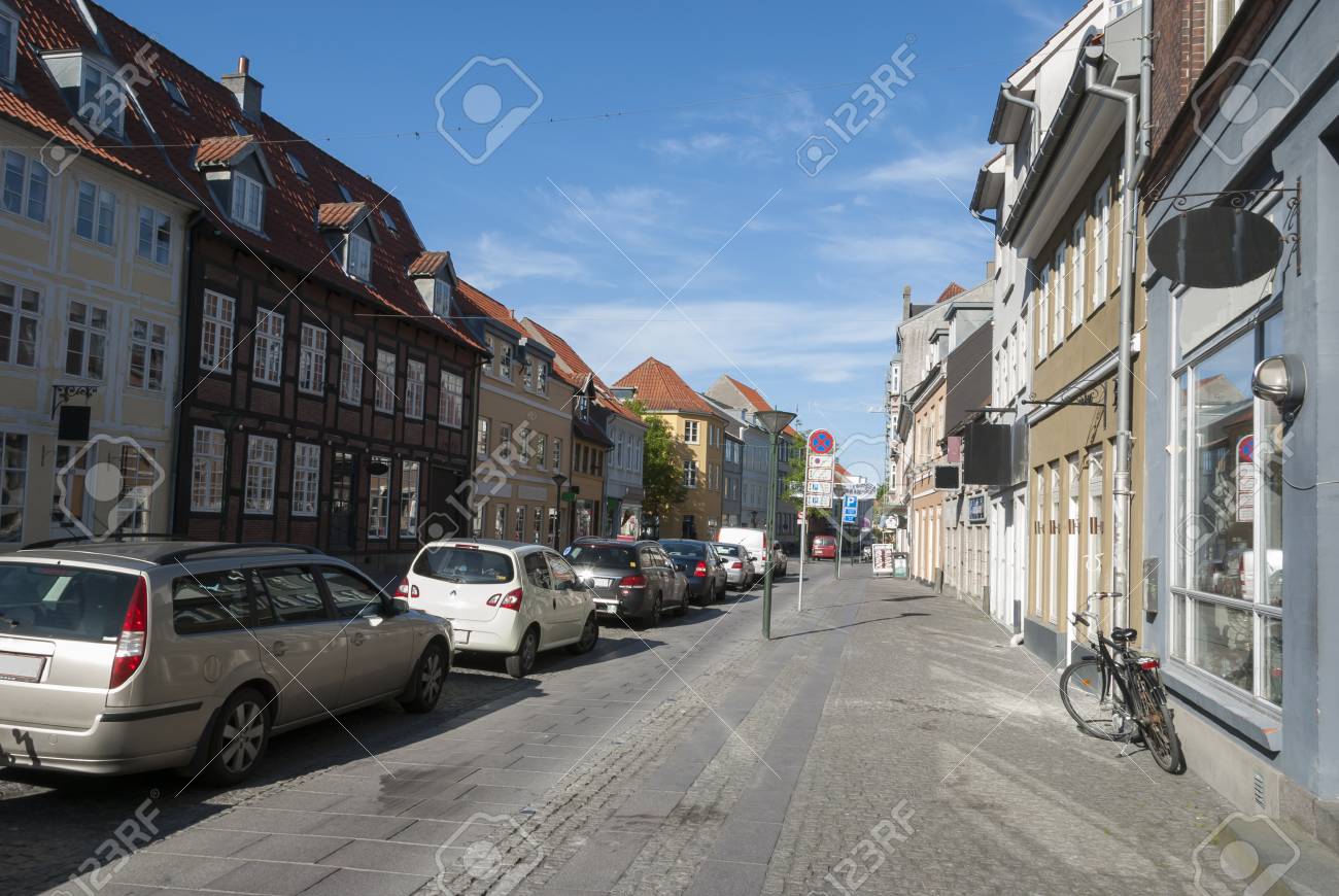 Odense Denmark Old Street With Shops Stock Photo Picture And Royalty Free Image Image