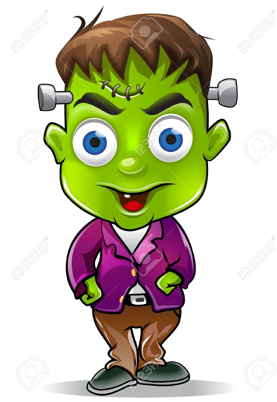 Cute Halloween Frankenstein Character Graphic