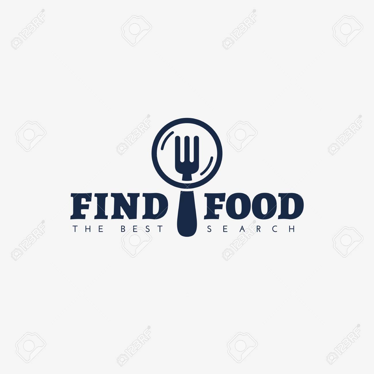 Find Food Logo Template Design Vector Illustration Royalty Free