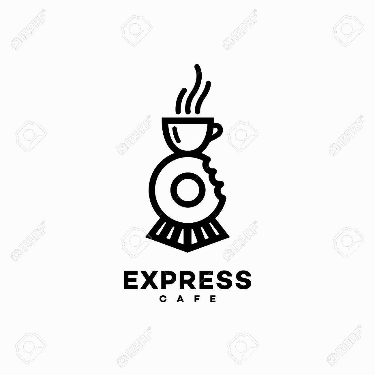 express cafe logo template