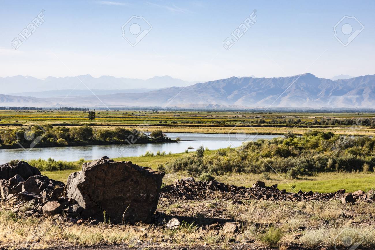 新疆ウイグル自治区イリ川 の写真素材 画像素材 Image