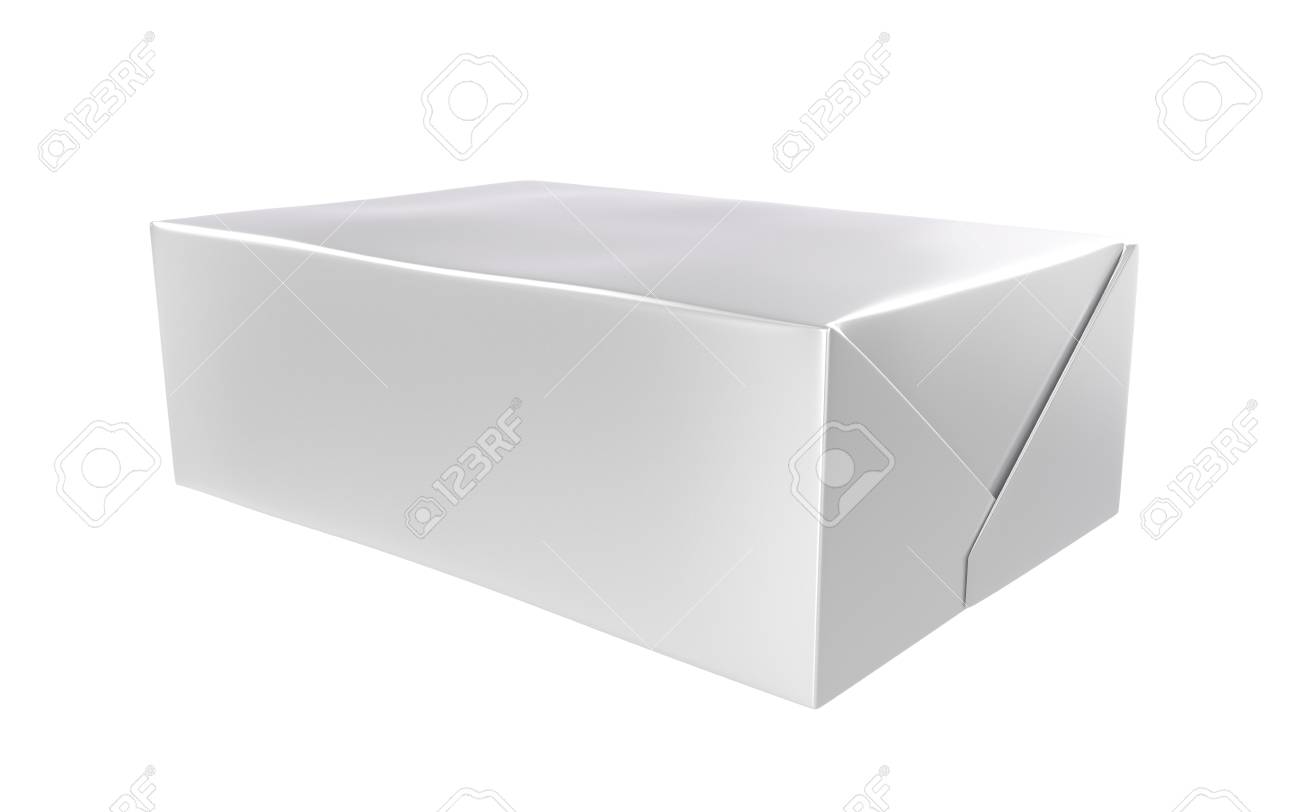 Download 3d Realistic Render Of Isolated Paper Wrap Box With Shadow Butter Stock Photo Picture And Royalty Free Image Image 107469782