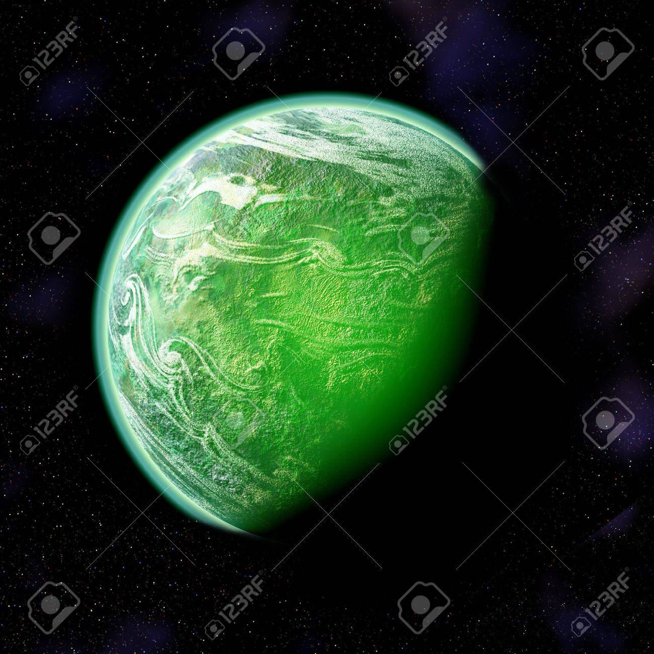 Vue D Une Planete Verte Et Dans L Espace Etoile Banque D Images Et Photos Libres De Droits Image Vue D Une Planete Verte Et Dans L Espace Etoile Banque D Images Et Photos Libres De Droits Image