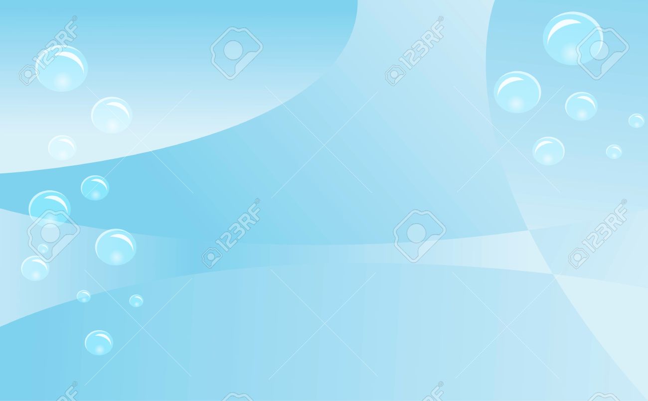 Light Blue Background With Waves And Water Bubbles Simulating