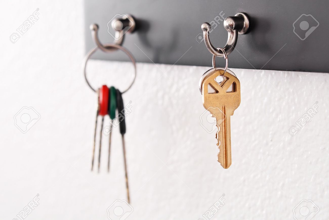 keys hanging from hooks stock photo picture and royalty free image