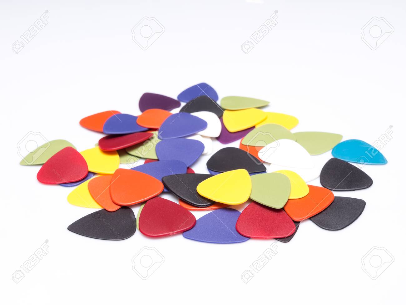 a pile of guitar