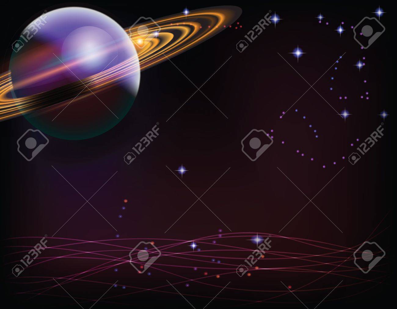 Système Solaire Et De Fond De Lespace Galaxie Détoiles Lointaines