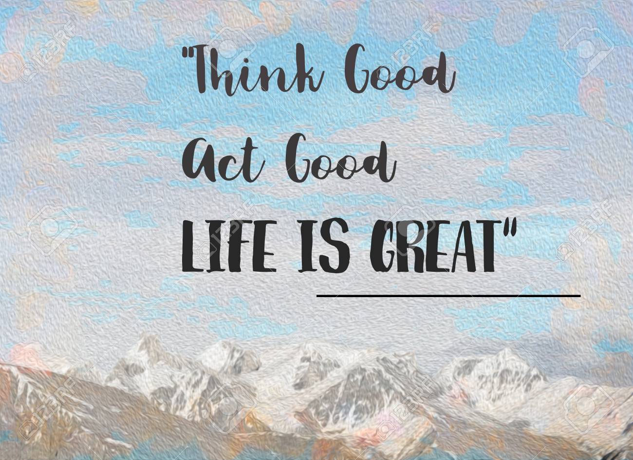 Citation Inspirante Avec Fond De Montagne De Neige Floue Filtre De Peinture A L Huile Banque D Images Et Photos Libres De Droits Image