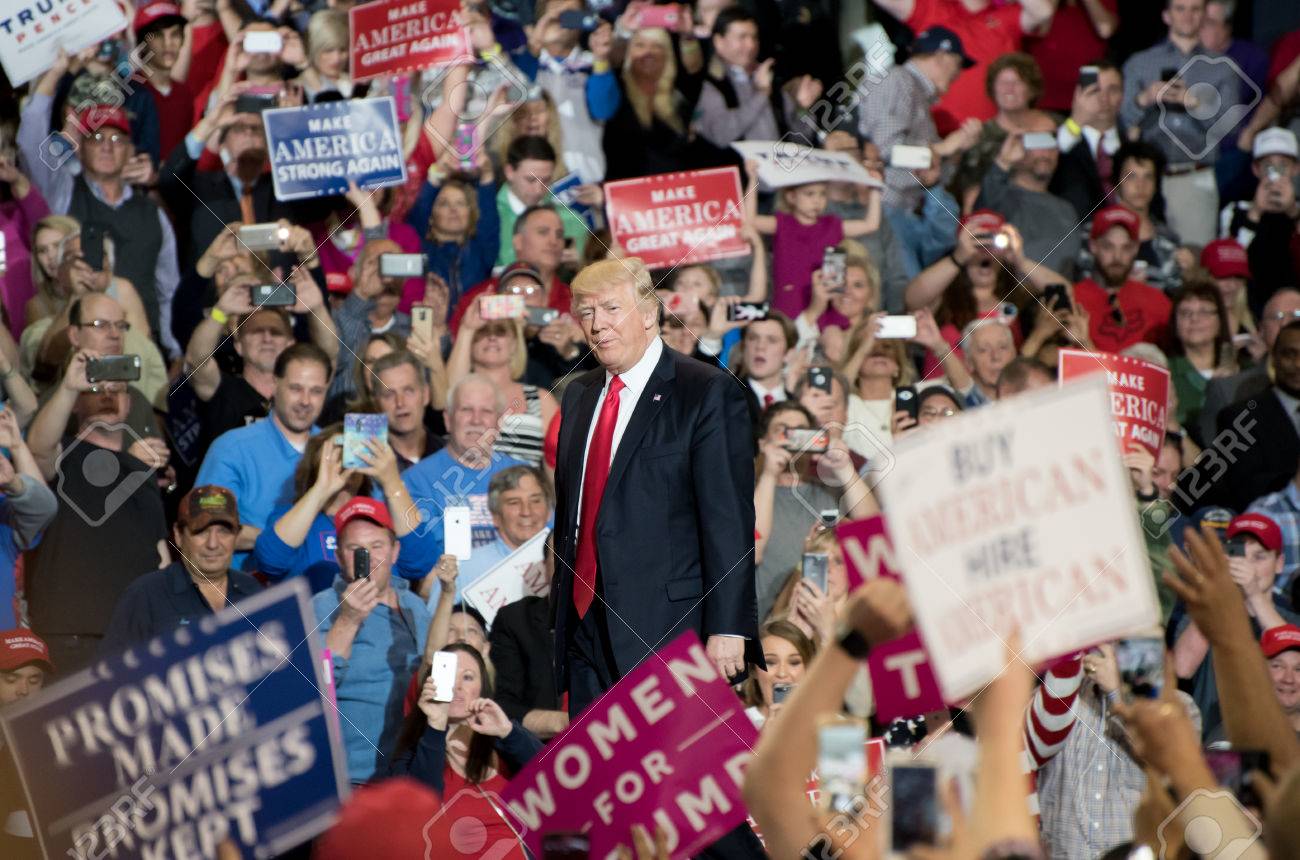 Louisville Kentucky A March 17 President Donald J Trump Addresses A Crowd At A Rally Inside Freedom Hall In Louisville Kentucky On March 17 Stock Photo Picture And Royalty Free Image Image