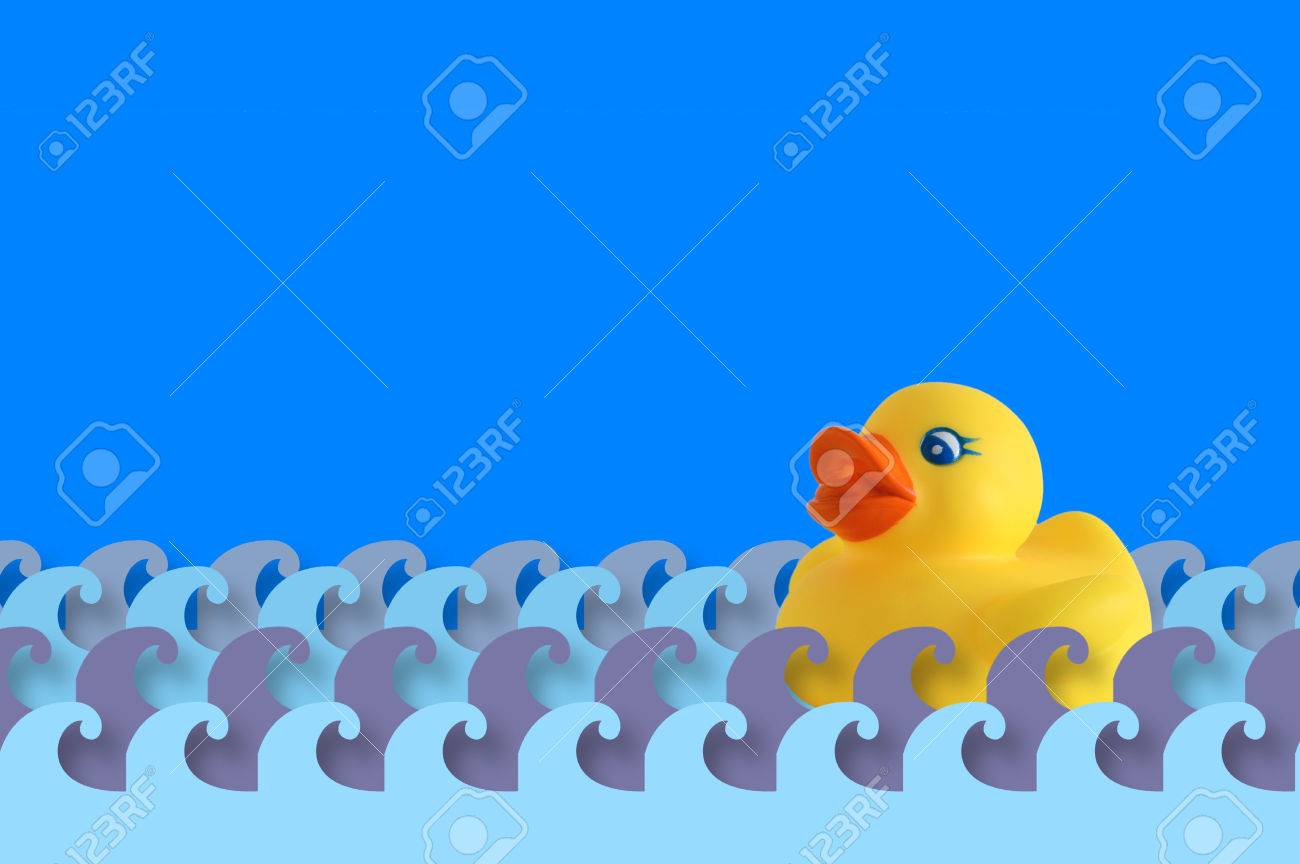rubber duck floating