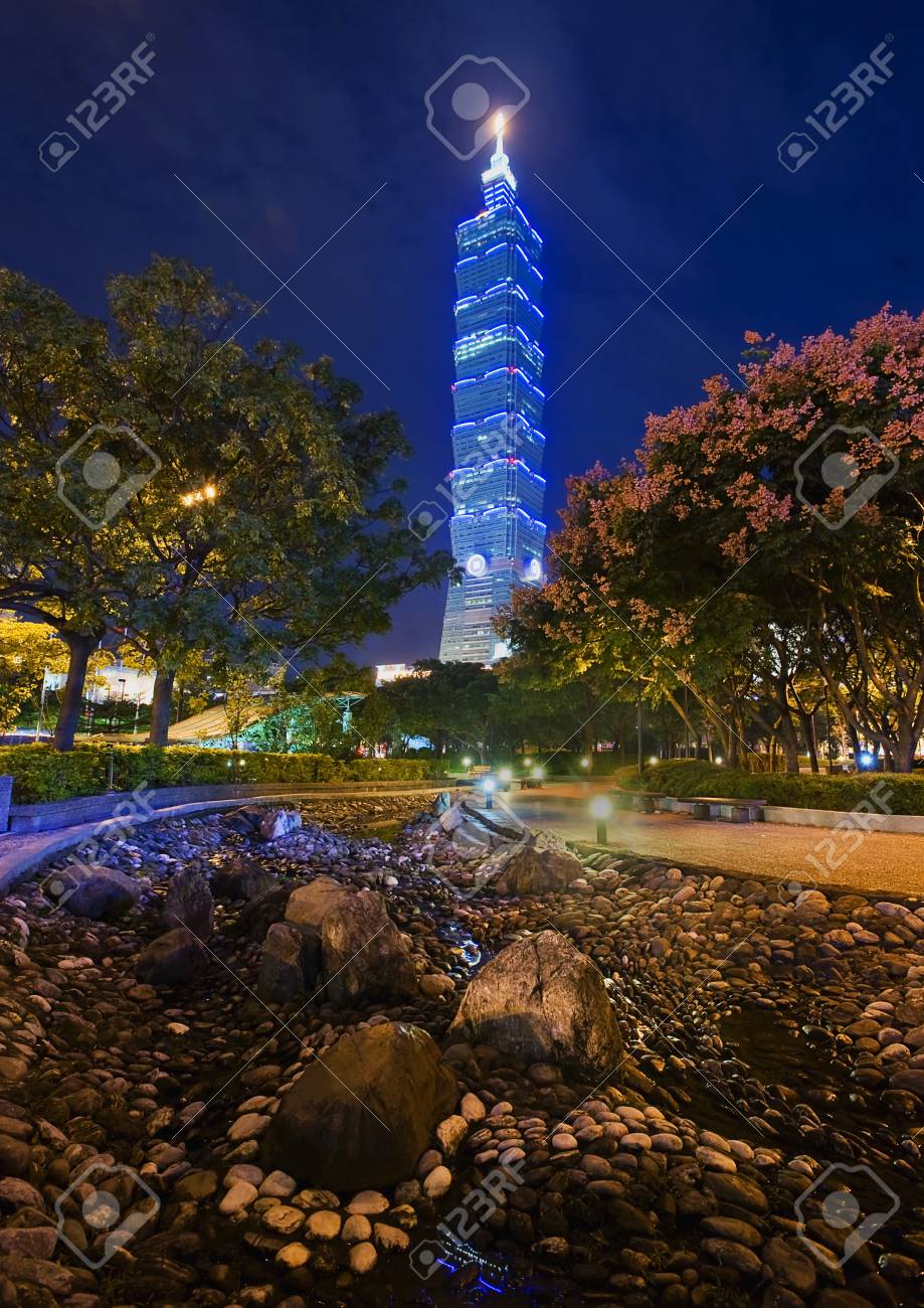 台湾台北の美しい夜景 の写真素材 画像素材 Image