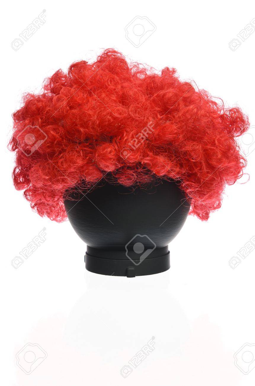 red wig clown