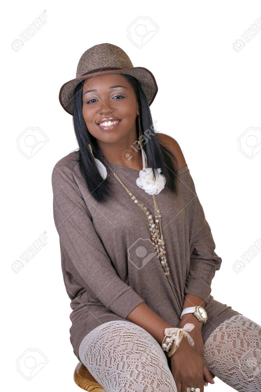 Attractive Jeune Femme Noir Blanc Texture Chapeau Bas Banque D Images Et Photos Libres De Droits Image