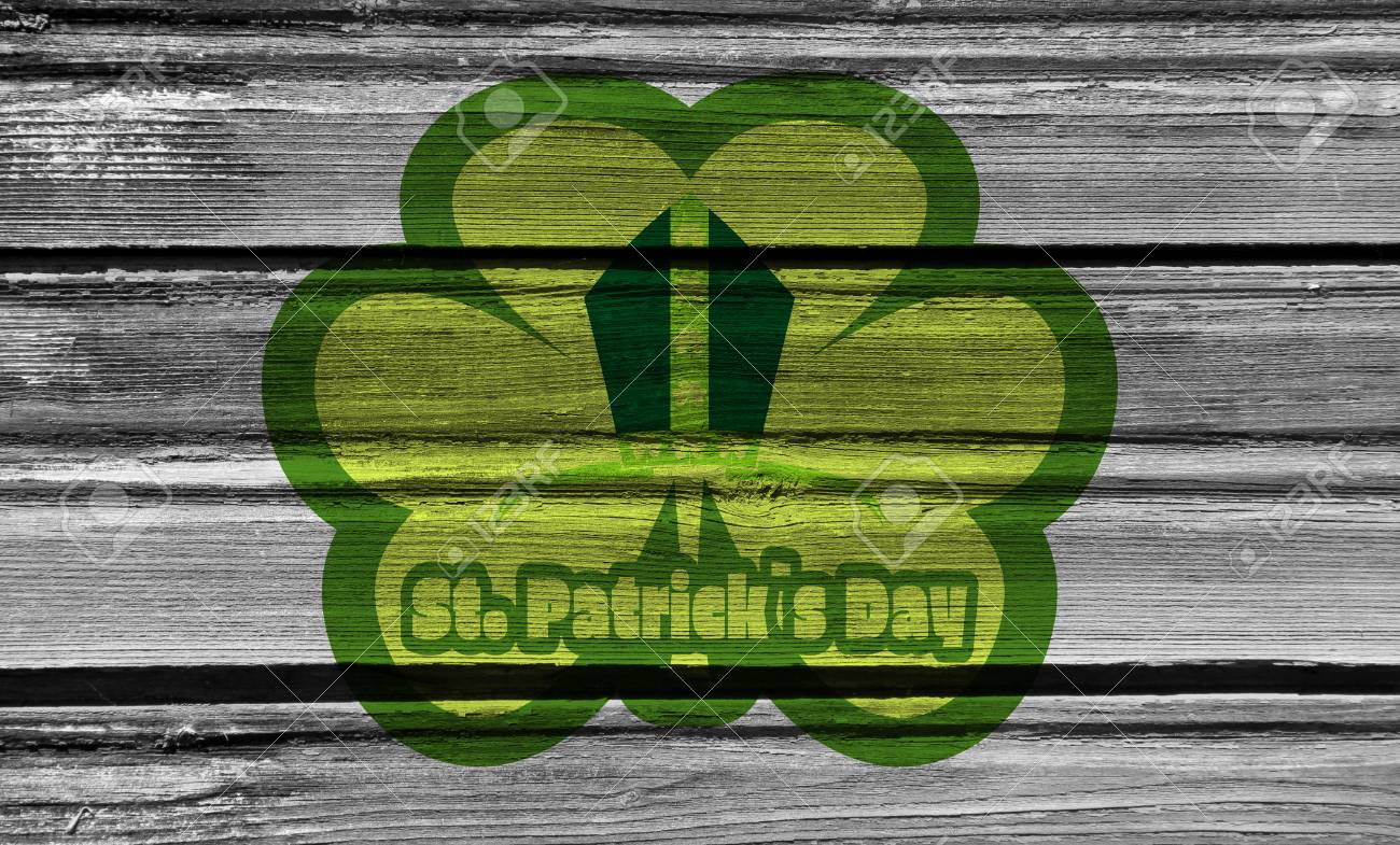 st patrick s day greeting card template shamrock and bishops