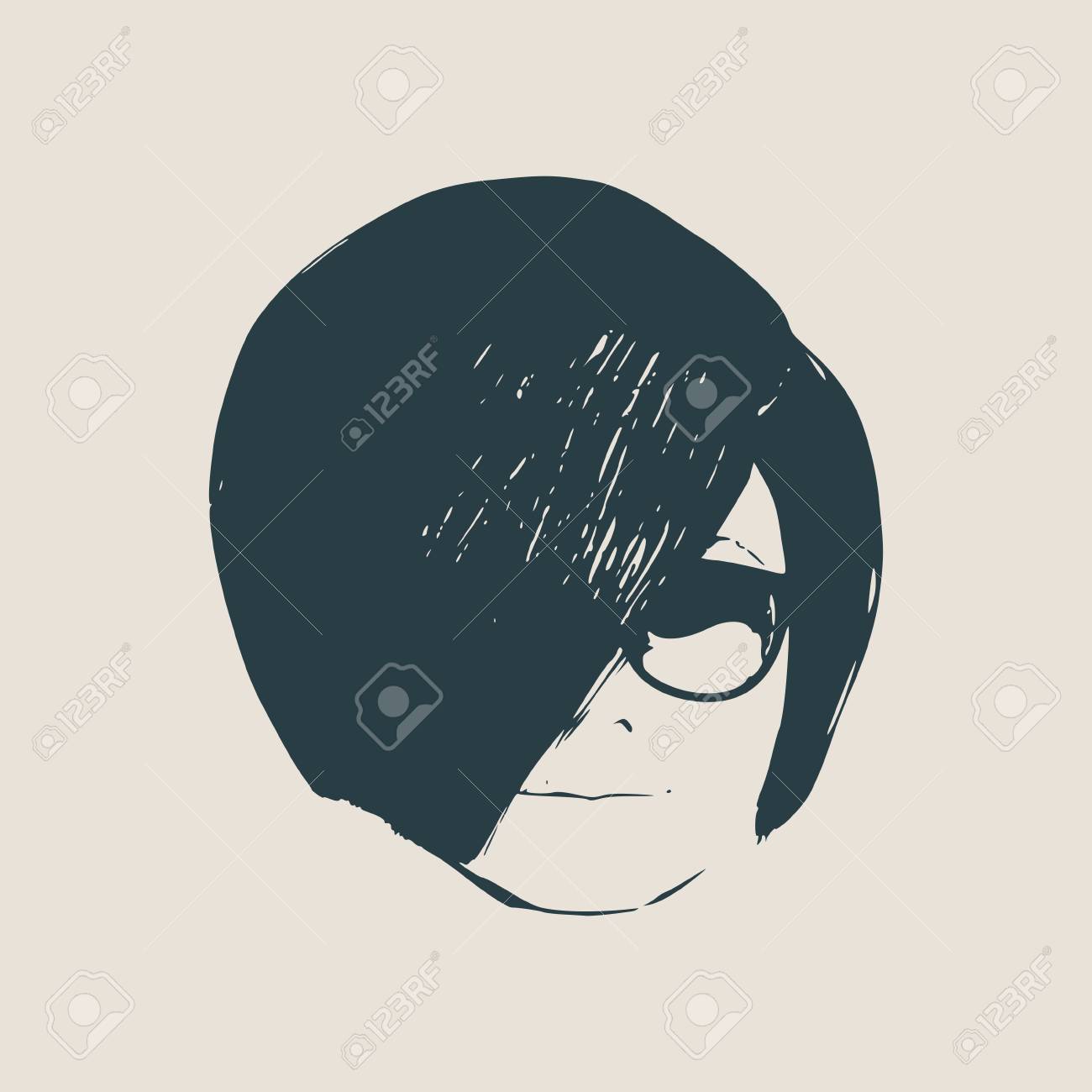 Retrato De Mujer Hermosa En Gafas De Sol Negras Cabello Corto Version Del Vector Vista Frontal Ilustraciones Vectoriales Clip Art Vectorizado Libre De Derechos Image 75068442