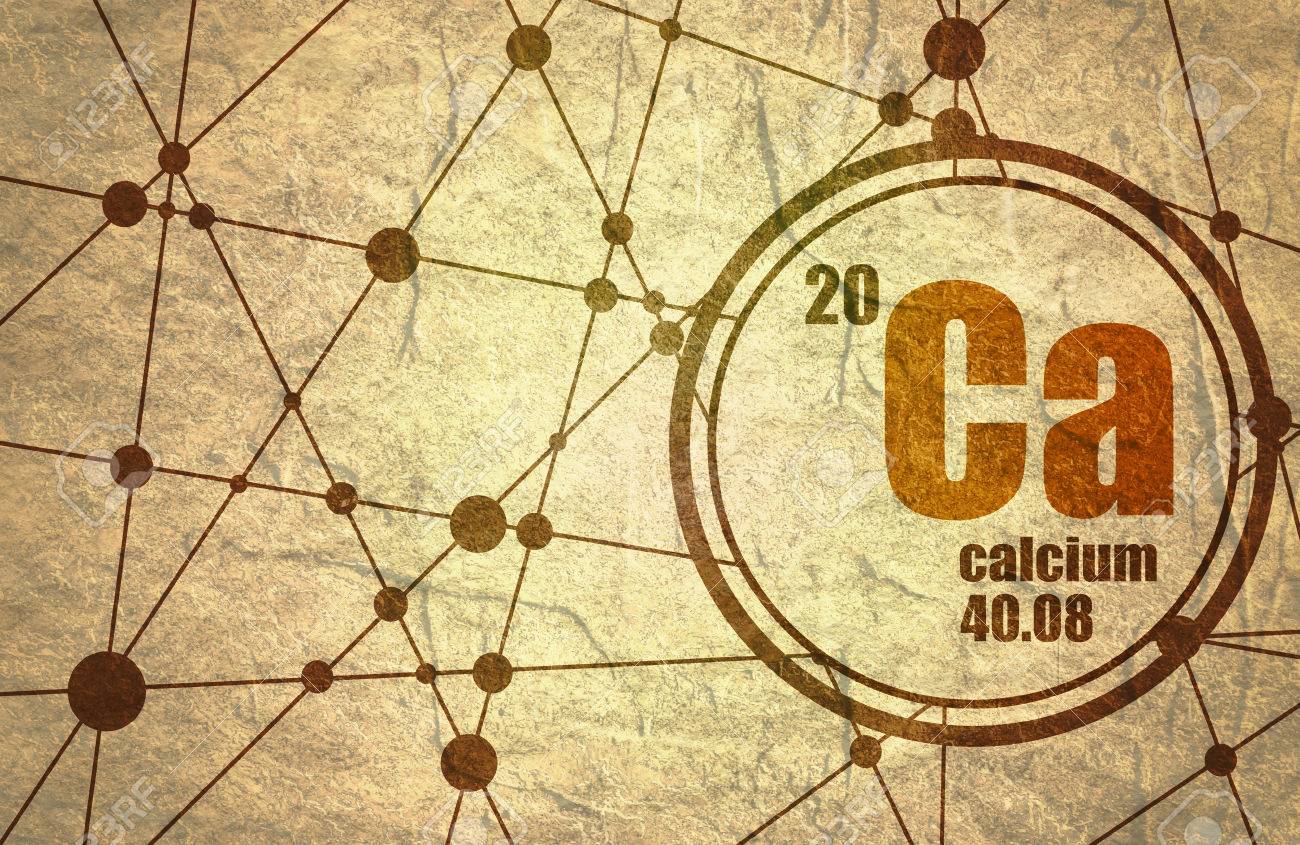 Sign with Calcium chemical atomic atomic.. and number element.
