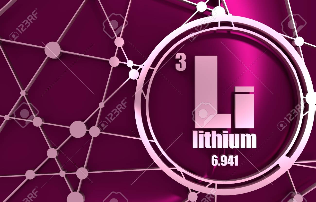 element. atomic atomic.. and Sign number with chemical Lithium