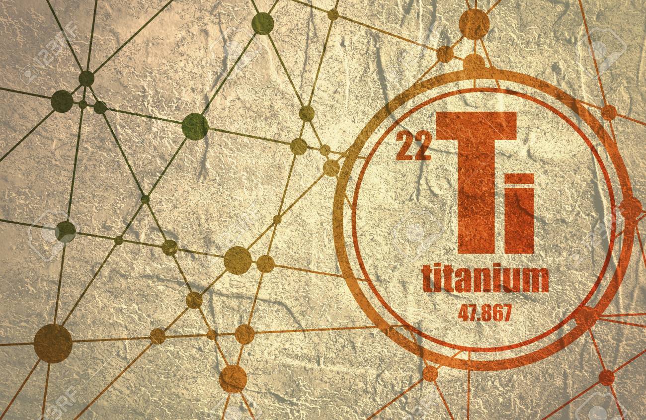 atomic and with element. number atomic.. Sign chemical Titanium