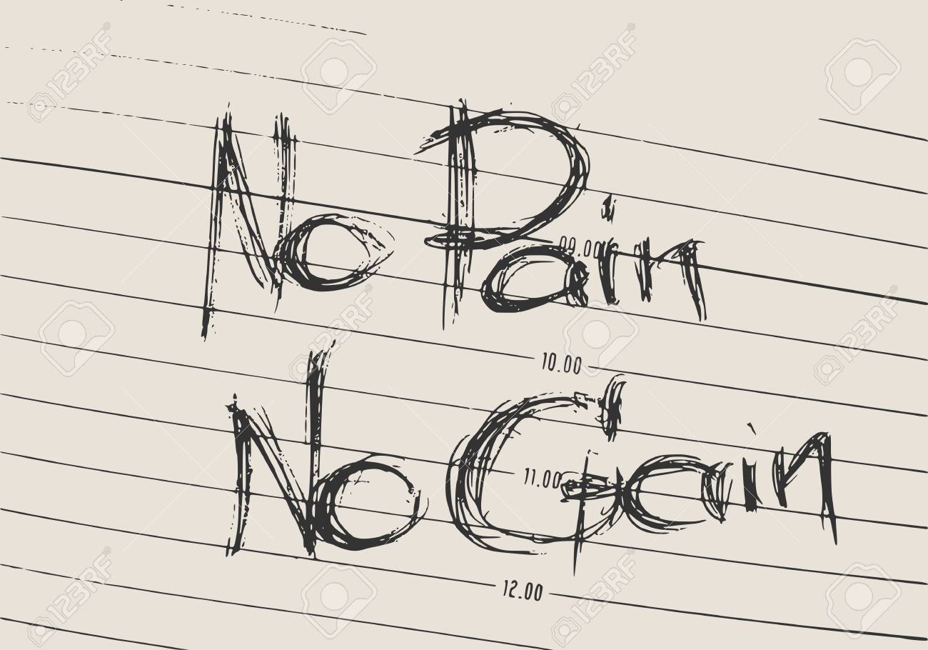 No Pain No Gain Text Gym And Fitness Motivation Quote Creative Royalty Free Cliparts Vectors And Stock Illustration Image