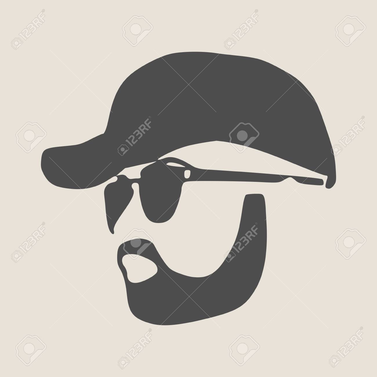 wearing a hat with glasses